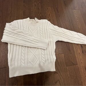 Cable Knit Cream Sweater